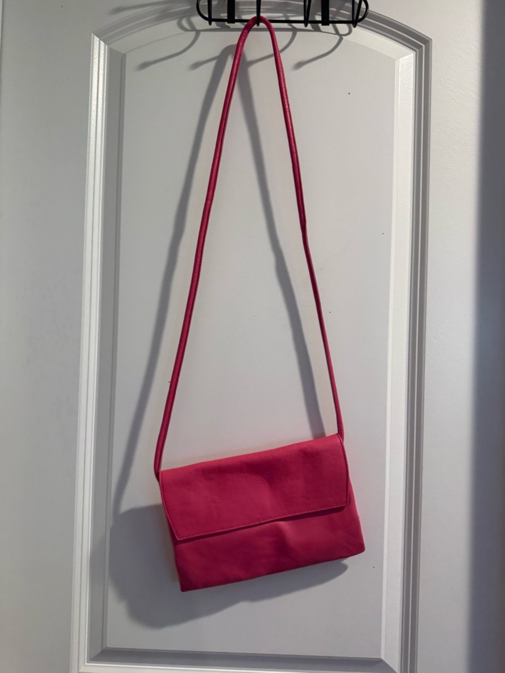 Free People Hot Pink Crossbody Flap Bag